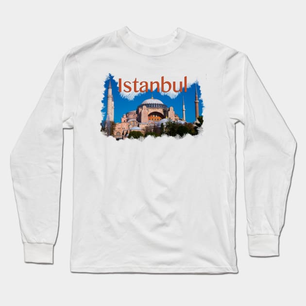 Istanbul - Hagia Sophia Long Sleeve T-Shirt by RaeTucker